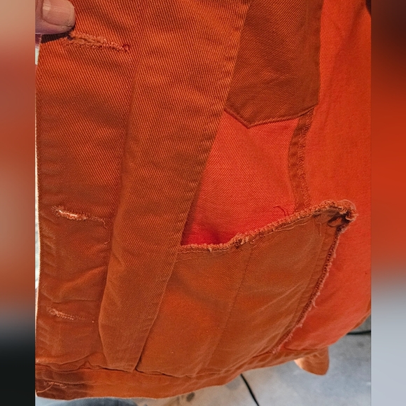 Medium weight Orange Denim Jacket - Picture 4 of 7